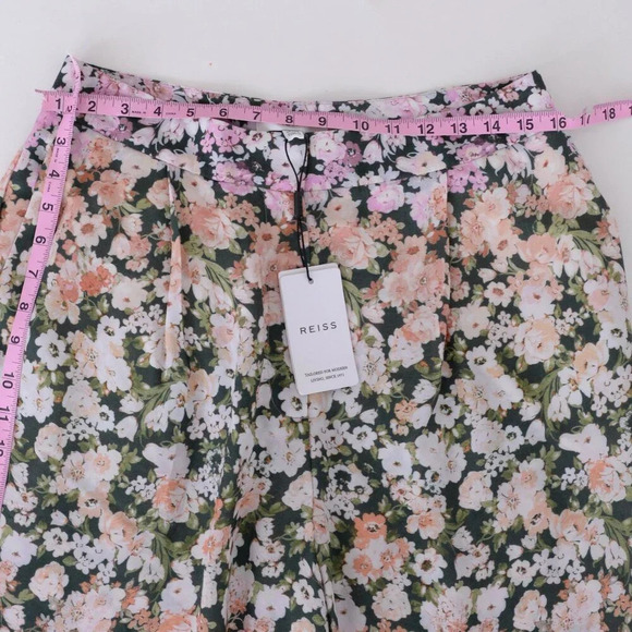 Reiss Floral Print Wide Leg Trousers Pants Size 8 NWT - Picture 7 of 15
